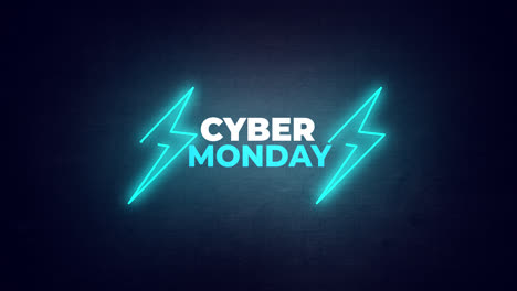 Cyber-Monday-sale-sign-banner-for-promo-video.-neon-glowing-light-Special-offer-discount-tags-with-Alpha-Channel-transparent-background.